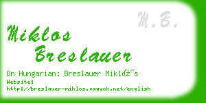 miklos breslauer business card